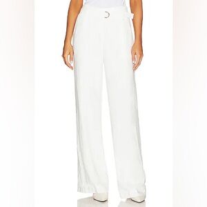 NWT Karina Grimaldi Geneve White Wide leg linen pants size XS